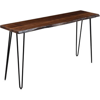 Nature's Edge 72" Counter Dining Table in Chestnut Wood & Iron